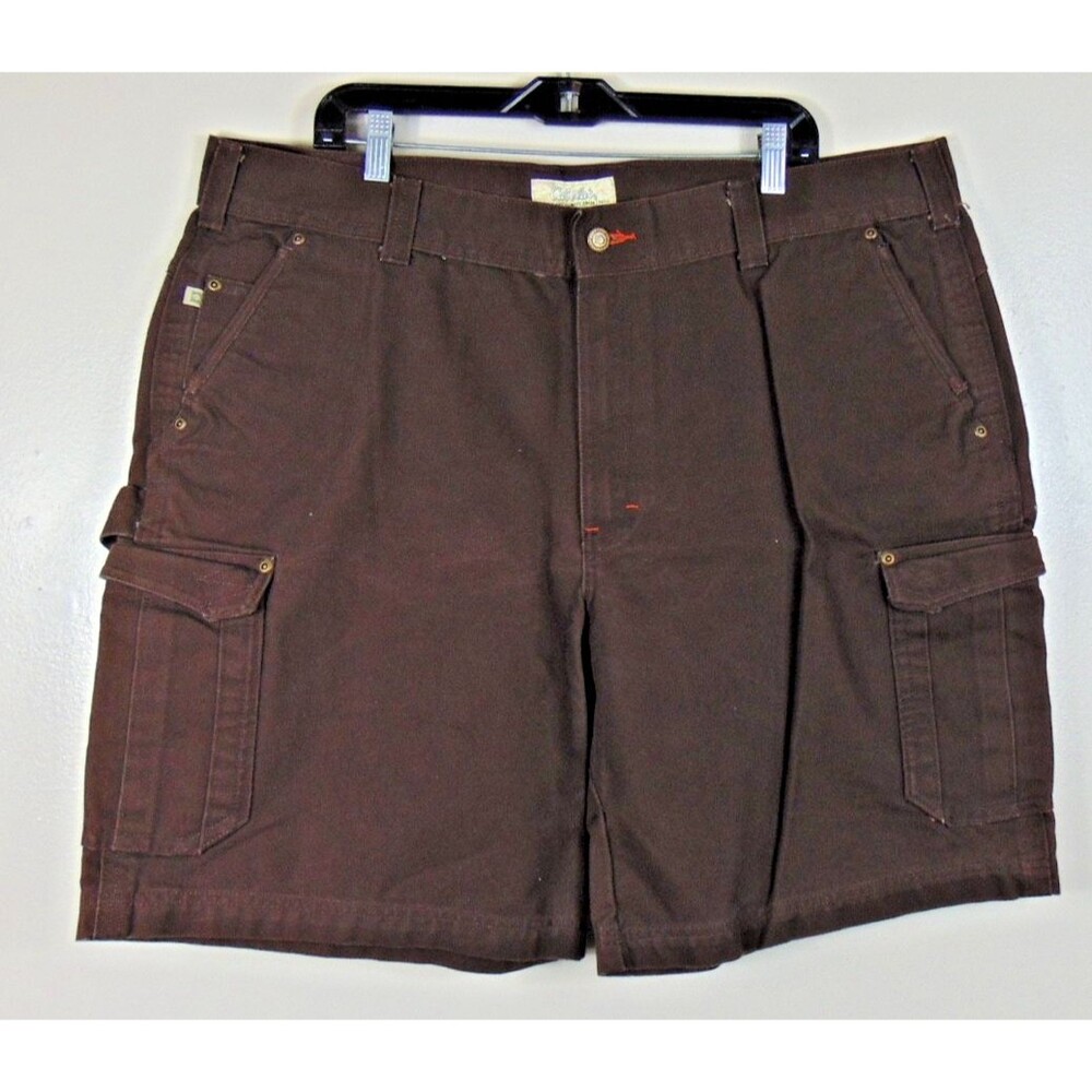 Cabela's Mens Dark Brown Canvas Carpenter Painter Shorts Size 42 Utility Work